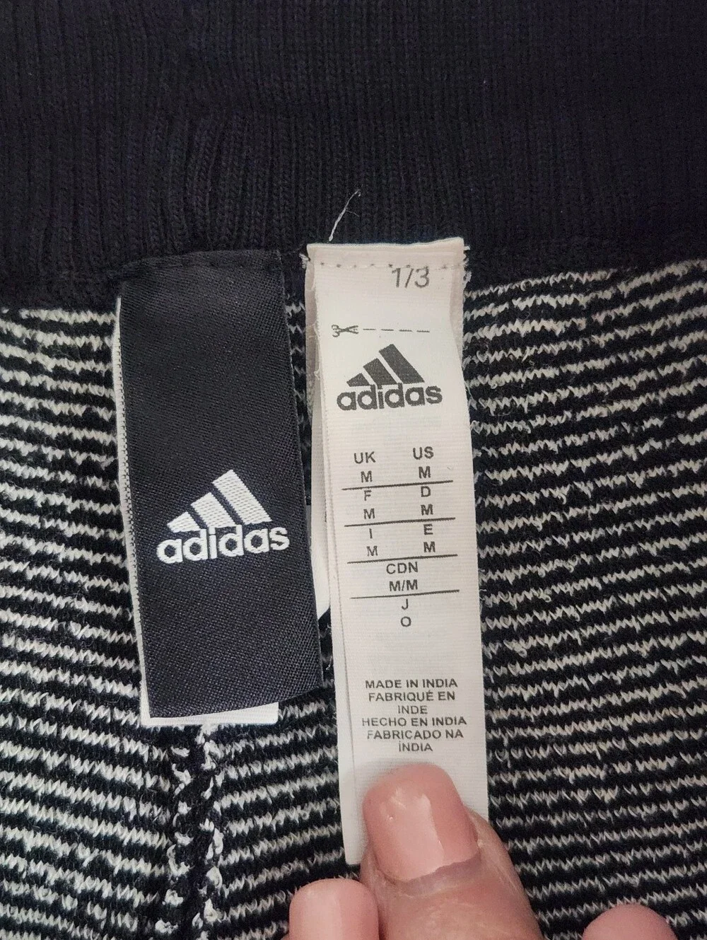 Adidas Men’s ZNE Pulse Knit Pants Jogger Bottoms - Size M Black/Gray